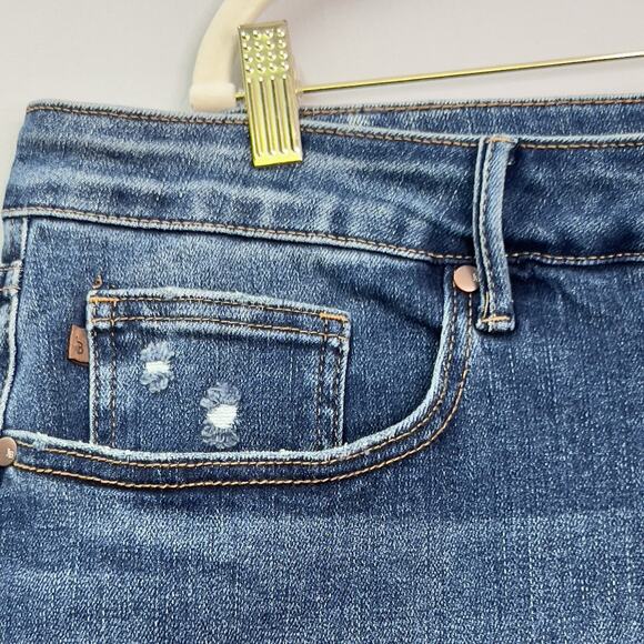 Judy Blue Slim Fit Medium Wash High Rise Jeans Plus Sz 22W JB88776 DK Whiskered - Picture 4 of 16